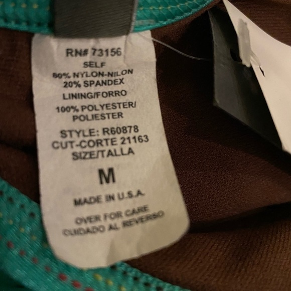 Kenneth Cole Reaction NWT Halter Bikini Top Green With Gold Tone Zipper - Picture 6 of 11